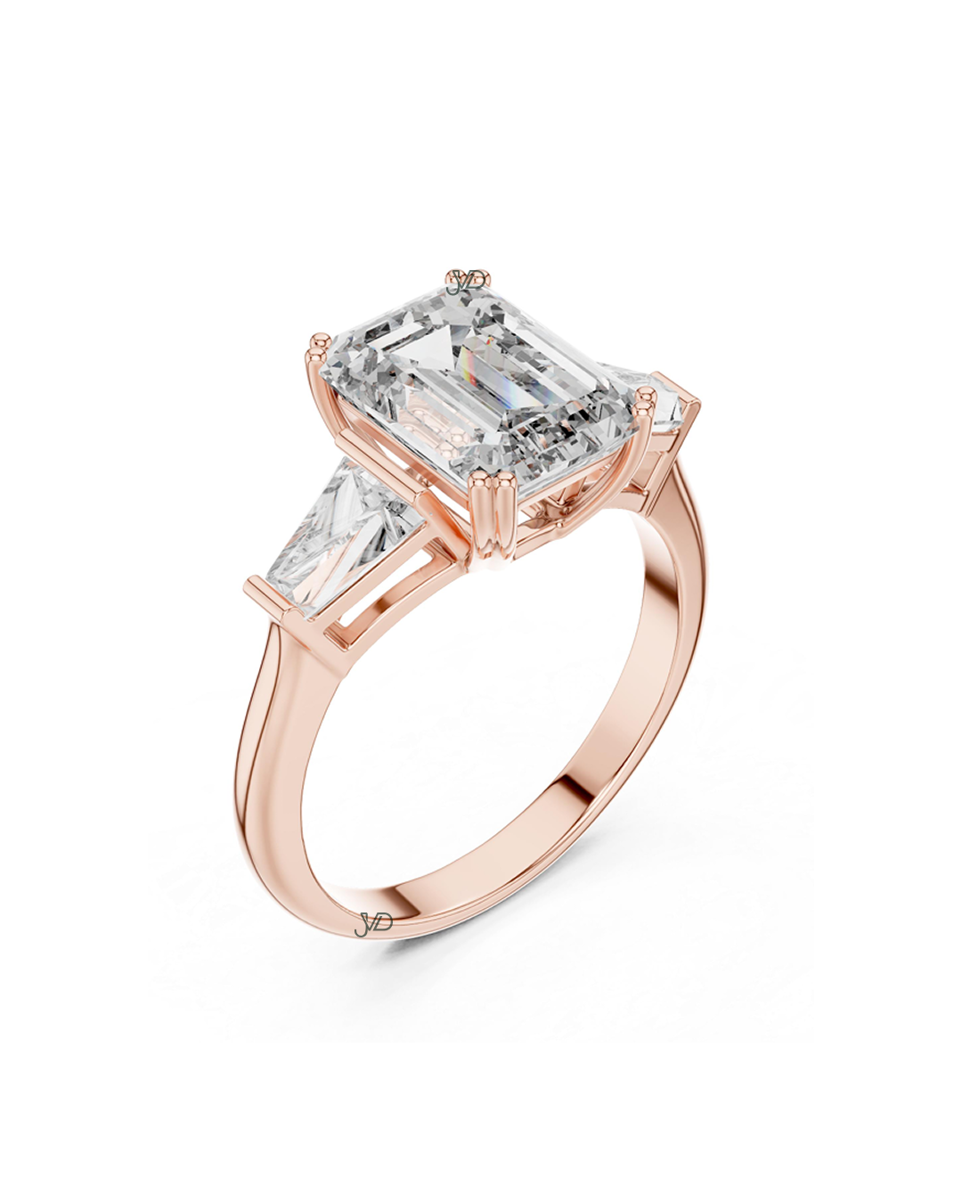 Elegant Emerald Cut Diamond Ring 