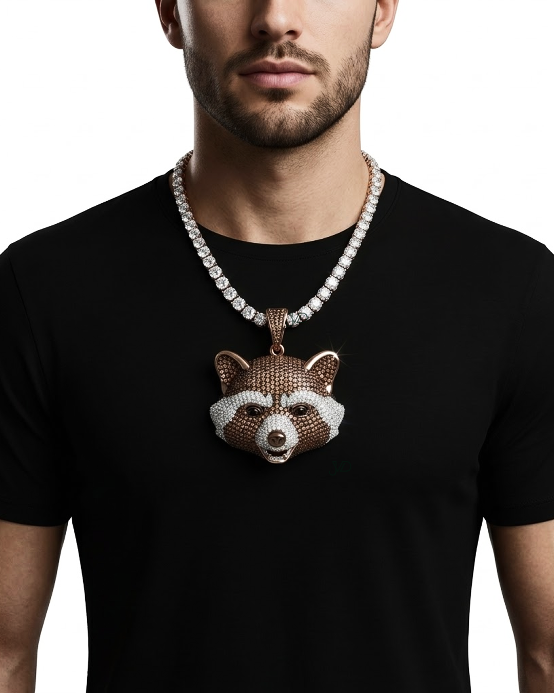 JVDSON Panda Sovereign Pendant – Custom Diamond Red Panda Hip Hop Pendant | JVDSON thumbnail