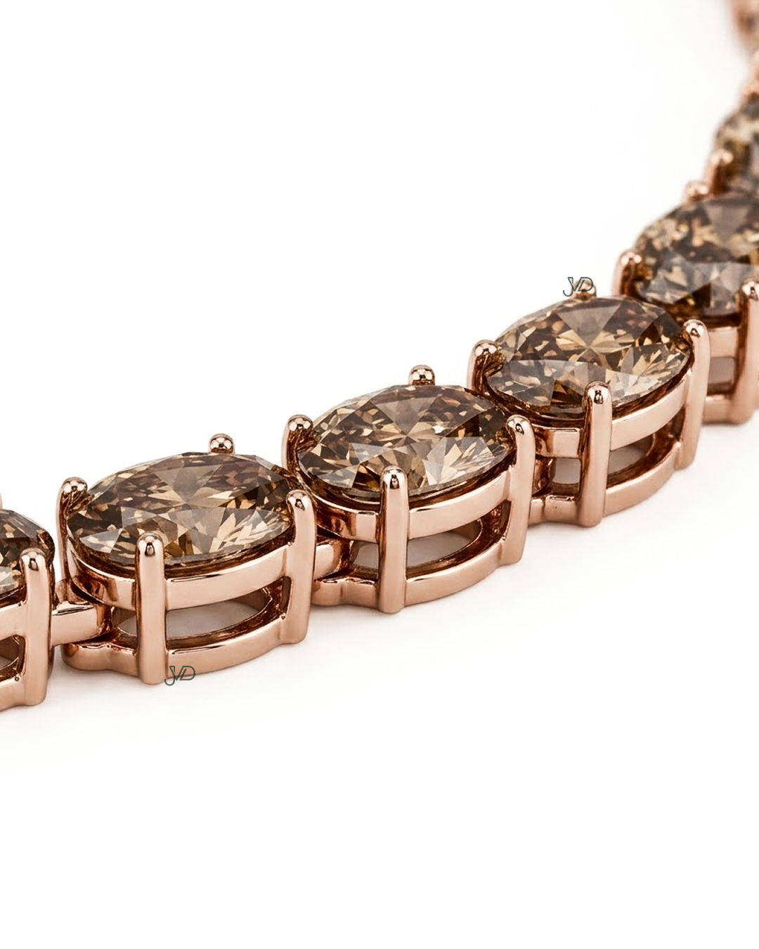Ombre Brown Lab-Grown Diamond Rivière Necklace | JVDSON thumbnail