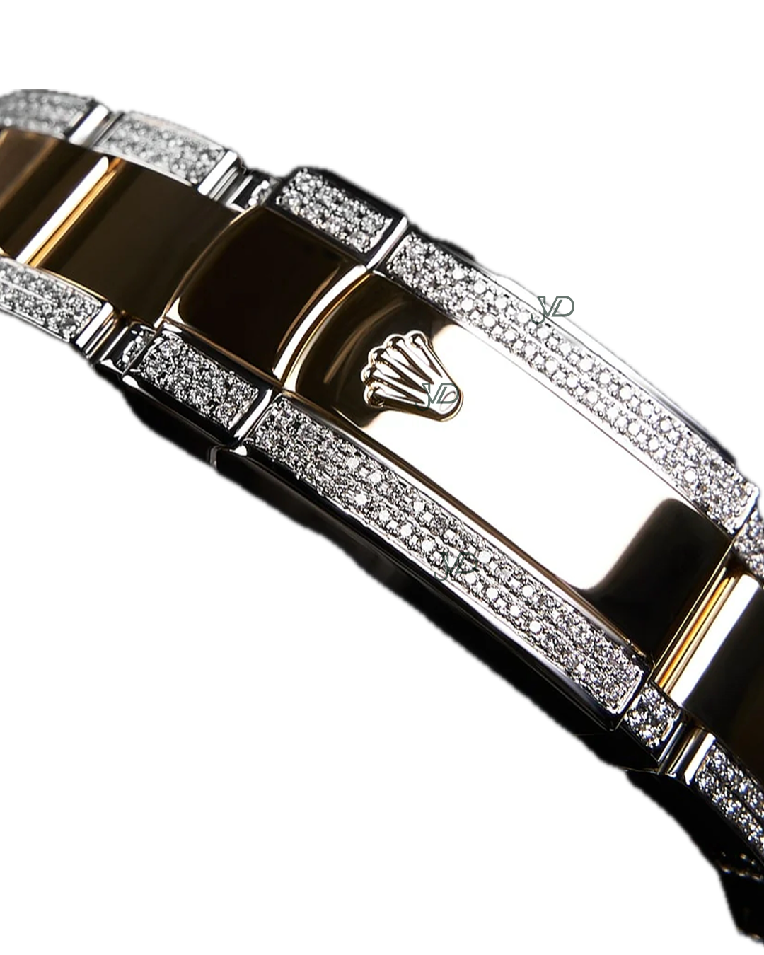 JVDSON Datejust 41 - Oystersteel & Yellow Gold - Oyster - Black Dial - Custom Diamond-Set thumbnail