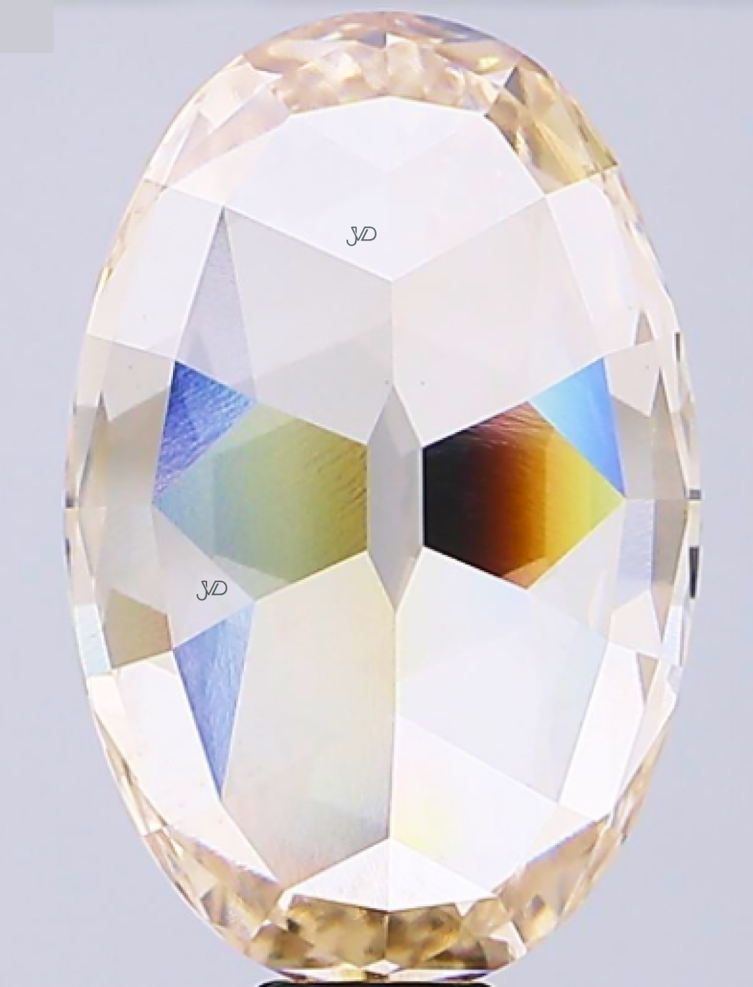 25.14 Carat Light Brown Oval Lab-Grown Diamond | IGI Certified | JVDSON thumbnail